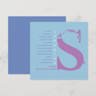 S Initial Collection Bat Bar Mitzvah Invitation