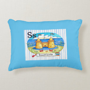 S is for Sandcastle Decorative Cushion