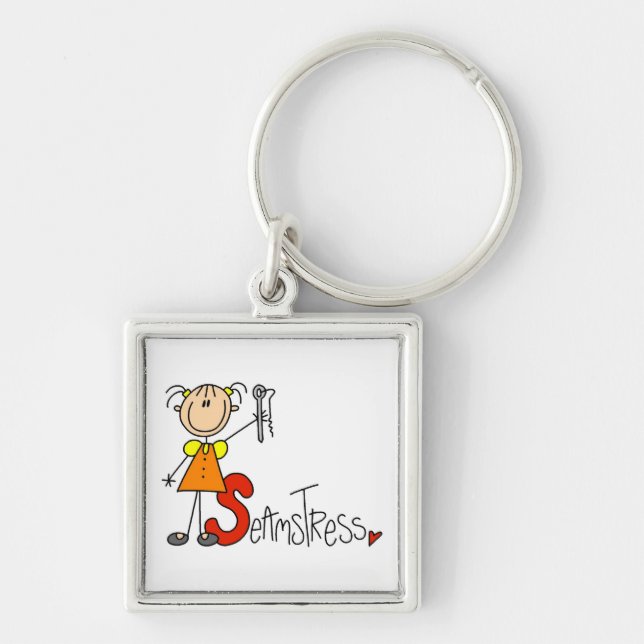 S is for Seamstress Key Ring (Front)