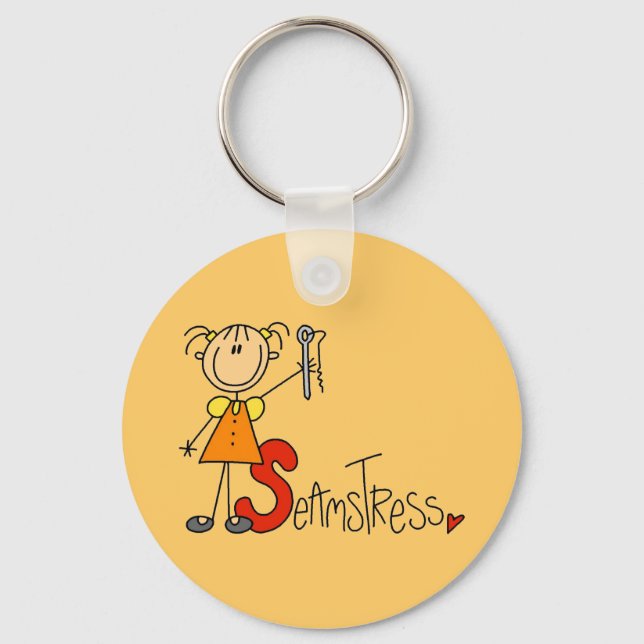 S is for Seamstress Key Ring (Front)