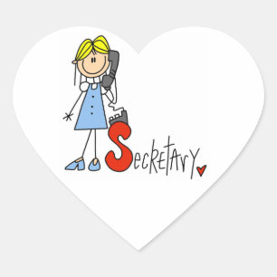 S is for Secretary Heart Sticker