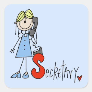 S is for Secretary Square Sticker