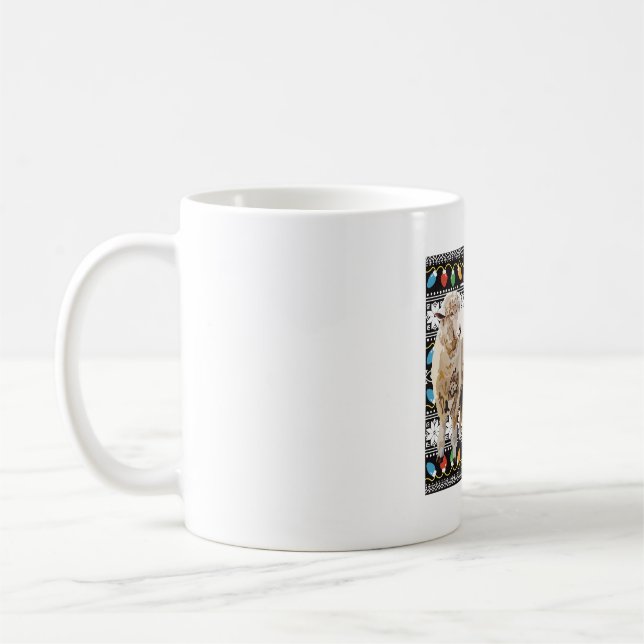 S is for Sheep Christmas Coffee Mug (Left)