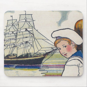 S is for ship mouse mat