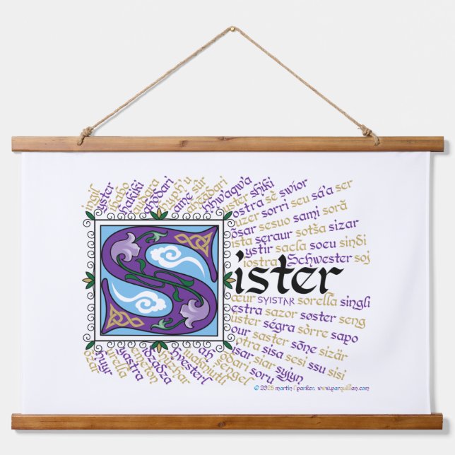S is for Sister Tapestry (Front)