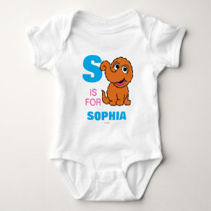 S is for Snuffleupagus Add Your Name Baby Bodysuit