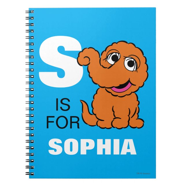 S is for Snuffleupagus | Add Your Name Notebook (Front)