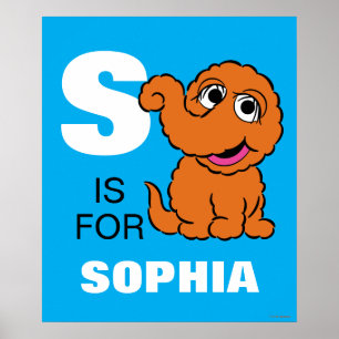 S is for Snuffleupagus   Add Your Name Poster