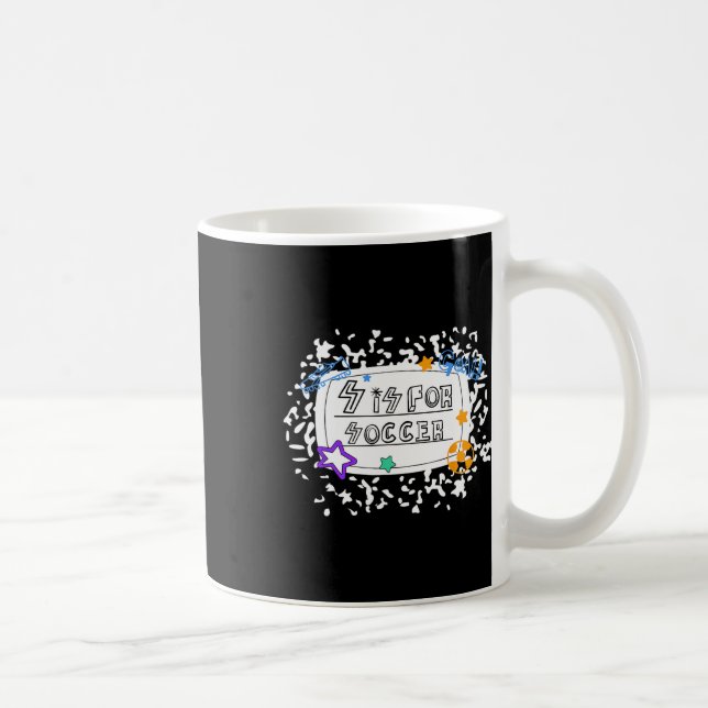 S Is For Soccer Composition Notebook Game Day Teac Coffee Mug (Right)