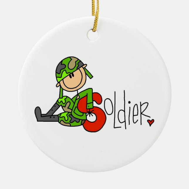 S is for Soldier Ceramic Tree Decoration (Front)