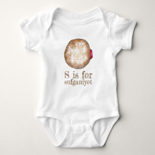 S is for Sufganiyot Jelly Doughnut Doughnut Hanukk Baby Bodysuit