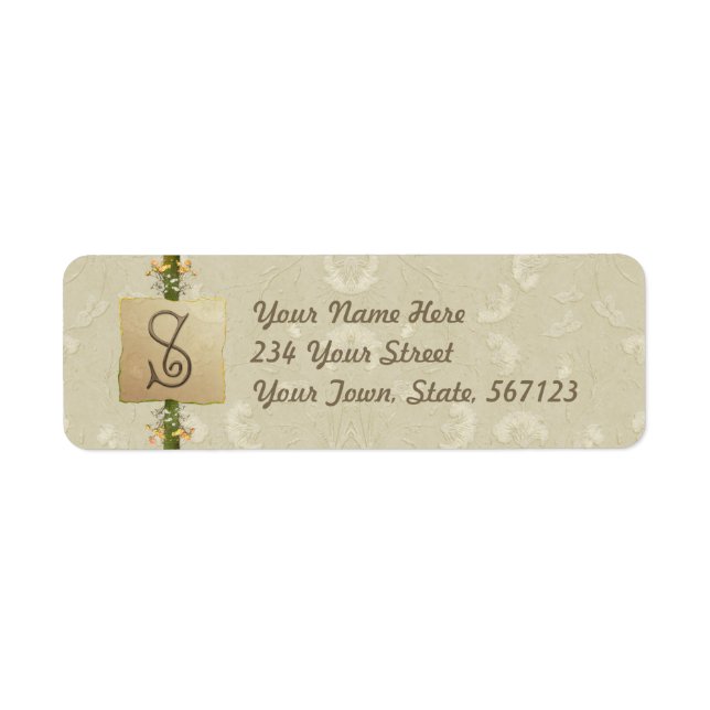 S - Ivory Elegance Monogram (Front)
