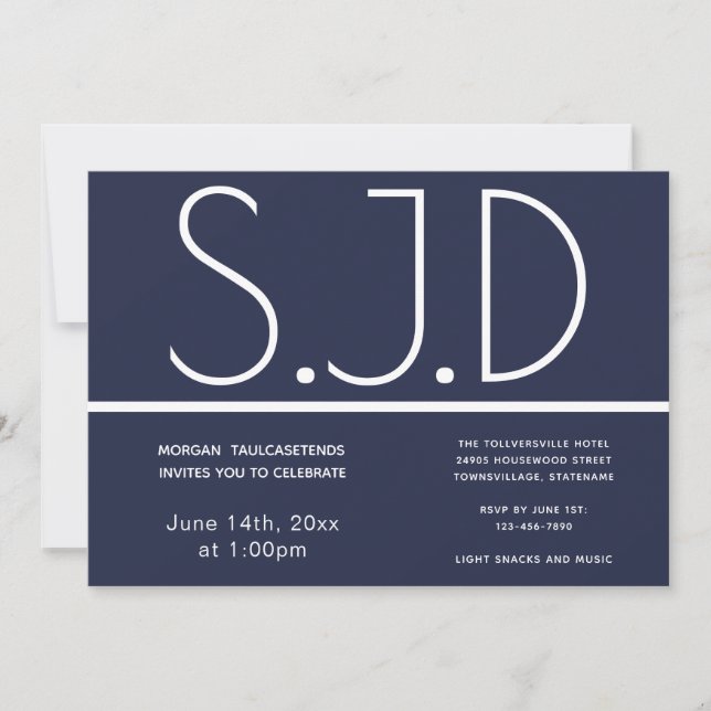 S.J.D degree Graduation Party Invitation (Front)