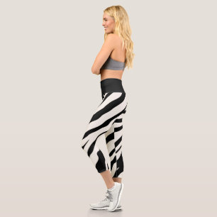 S.K. Zebra Fever Capri Leggings