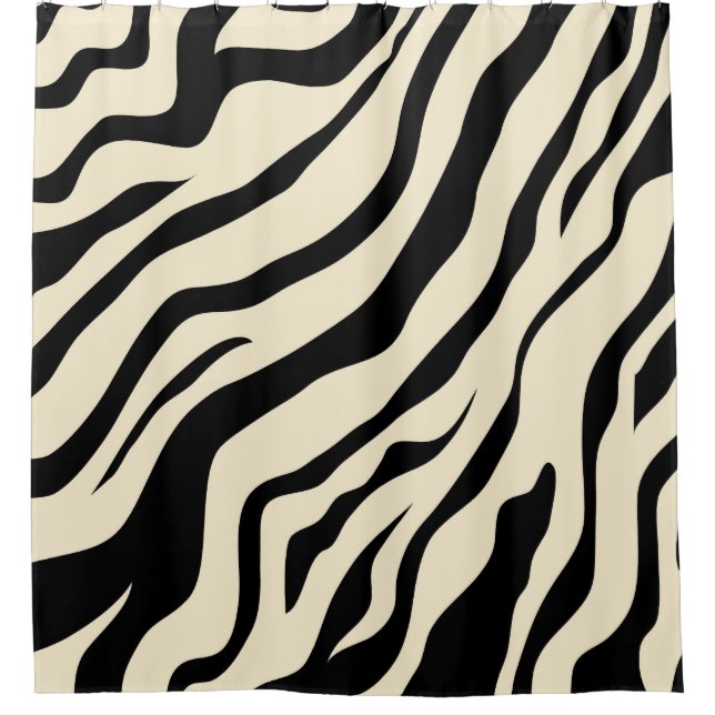 S.K. Zebra Fever Shower Curtain (Front)
