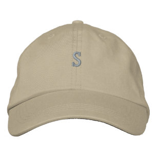 S Letter Monogram Logo Embroidered Hat