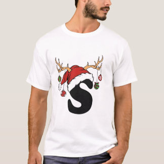 S logo design tshirt for merry Christmas