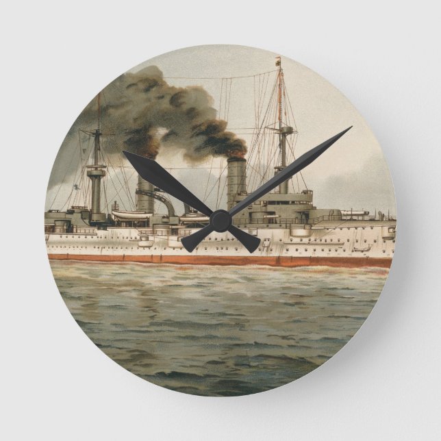 S.M. Grosse Kreuzer 'Furst Bismarck' (H.M. Great C Round Clock (Front)