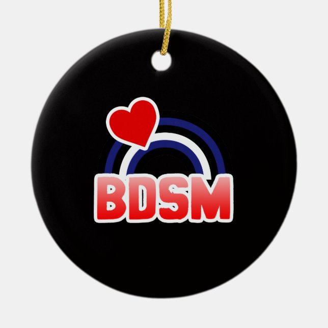 S / M Pride Ceramic Tree Decoration (Front)