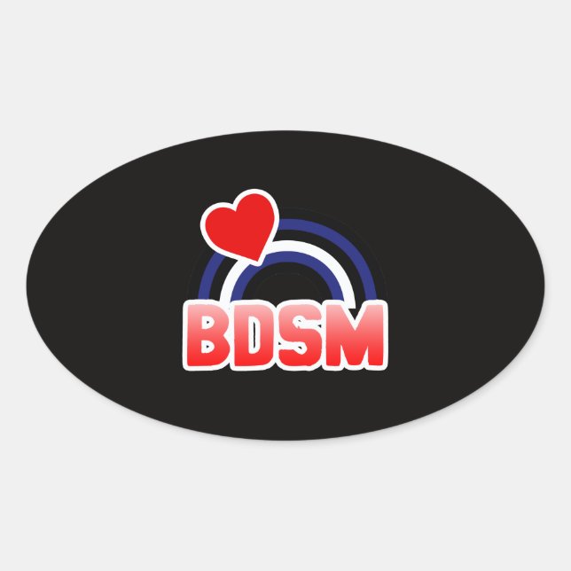 S / M Pride Oval Sticker (Front)