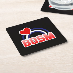 S / M Pride Square Paper Coaster