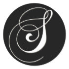 S monogram - elegant black and white
