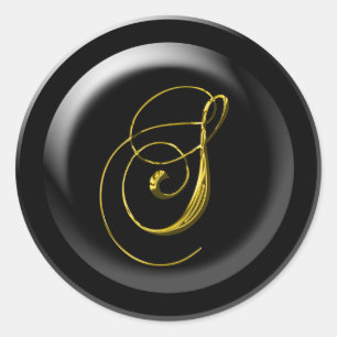 S Monogram For Weddings Classic Round Sticker