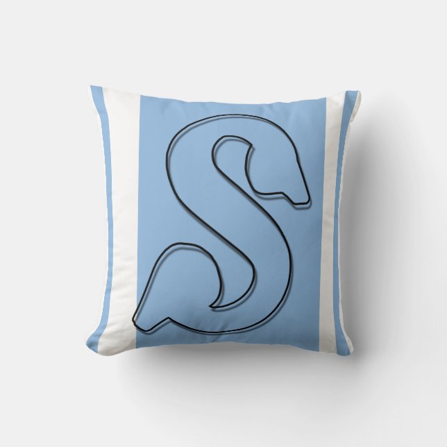 S Monogrammed Pillow (Front)