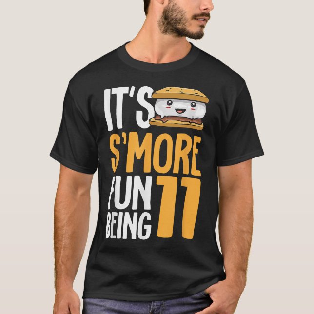 S’more Campfire 11th Birthday Marshmallow Camping  T-Shirt (Front)