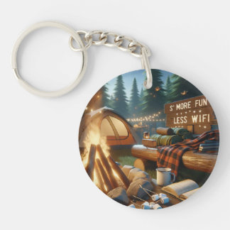 S’more Fun Camping Keychain – Rustic Accessory