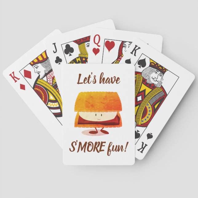 S’more Fun Cute Cartoon Food Playing Cards (Back)