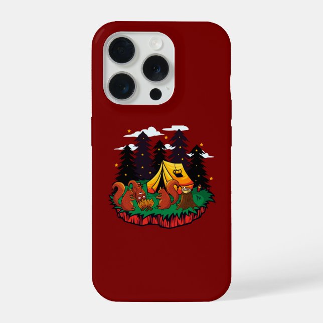 S’more Fun With This Camping Squirrel iPhone Case (Back)