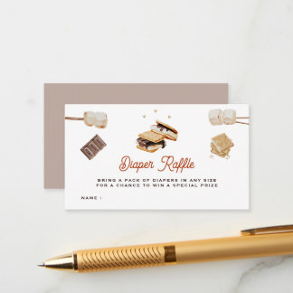S’more Love Baby Shower Diaper Raffle  Enclosure Card