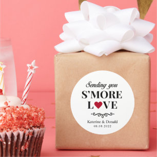 S’more Love Wedding Classic Round Sticker