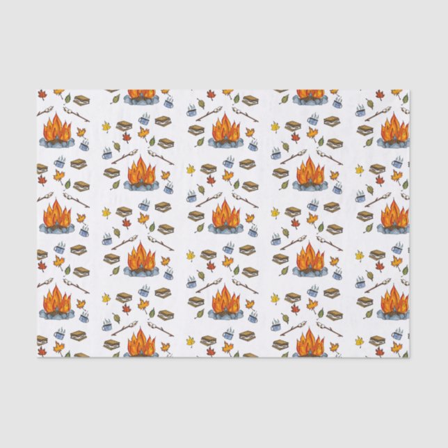 S’more the Merrier Tissue Paper Camping Theme   (Front)