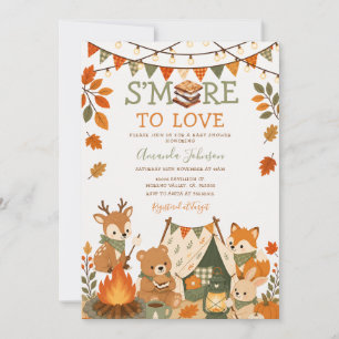 S’more to Love Baby Shower Fall Autumn Woodland Invitation