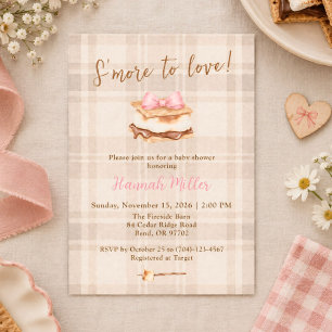 S’more to Love Cosy Rustic Baby Shower Invitation