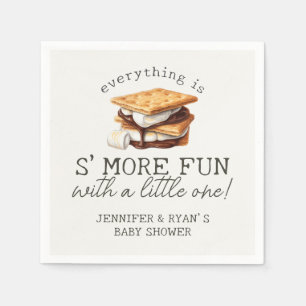 S’mores Fall Bonfire Outdoor Baby Shower Napkin