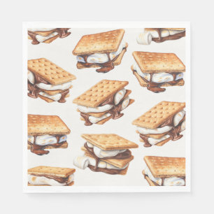 S’mores Fall Bonfire Outdoor Party Napkin