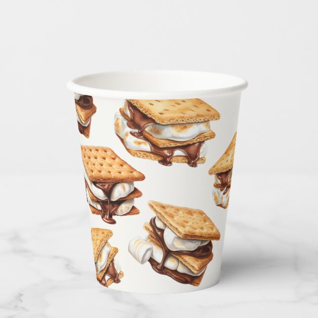 S’mores Fall Bonfire Outdoor Party Paper Cups (Front)