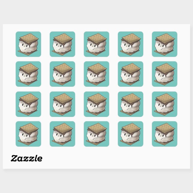 S’mores Square Sticker (Sheet)