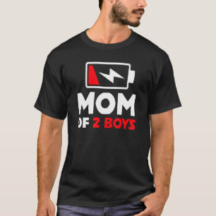 S Mum Of Two Boys Mother Of Two Mum Of 2 Boys Twin T-Shirt