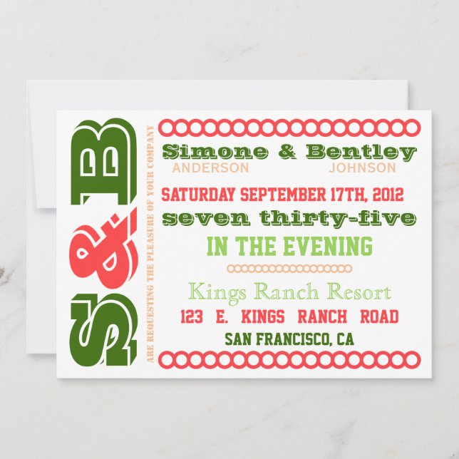 S n' B Invitation (Front)