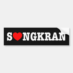 S❤NGKRAN ~ Heart (Love) Songkran Bumper Sticker