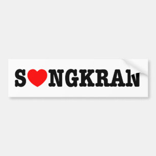 S❤NGKRAN ~ Heart (Love) Songkran Bumper Sticker