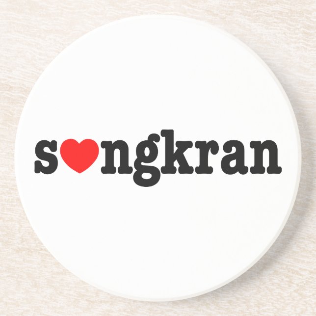 s❤ngkran ~ Heart (Love) Songkran Coaster (Front)