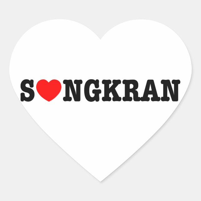 S❤NGKRAN ~ Heart (Love) Songkran Heart Sticker (Front)