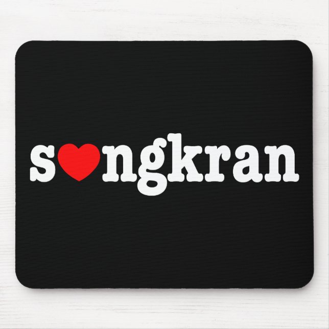 s❤ngkran ~ Heart (Love) Songkran Mouse Mat (Front)