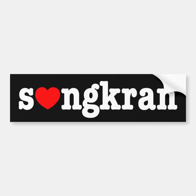 s❤ngkran ~ Heart Songkran Bumper Sticker (Front)