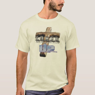 'S.O.B.E.R. U.P.' Men's T-Shirt - Beige
